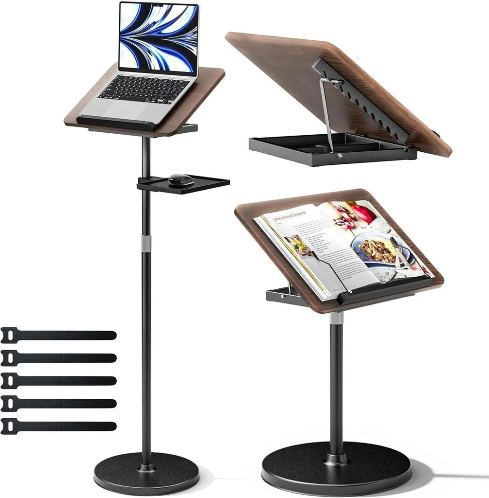 Support de livre ergonomique noir 132 cm contre les douleurs cervicales
