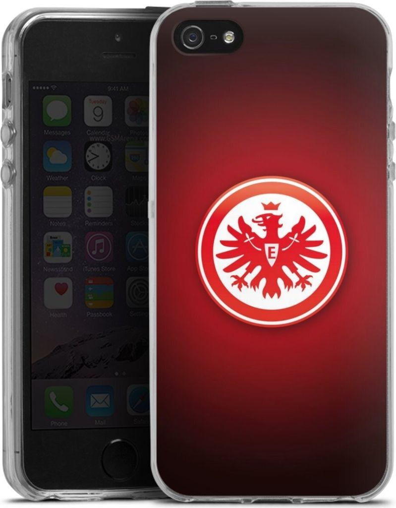 DeinDesign Handyhülle für Apple iPhone SE (2016-2019) Silikon Hülle Case Smartphone Schutzhülle Eintracht Frankfurt Offizielles Lizenzprodukt W...