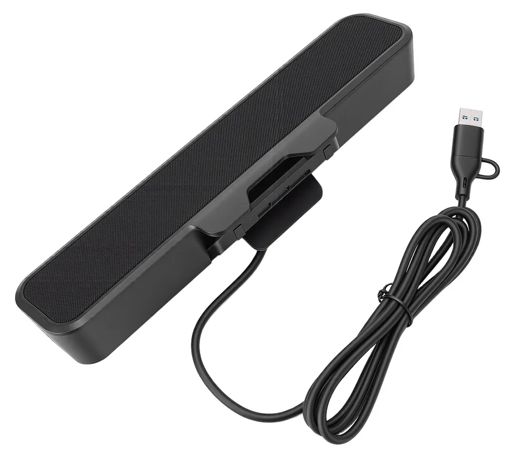 Haut-parleur USB pour PC avec contrôle volume et micro pour écran PC