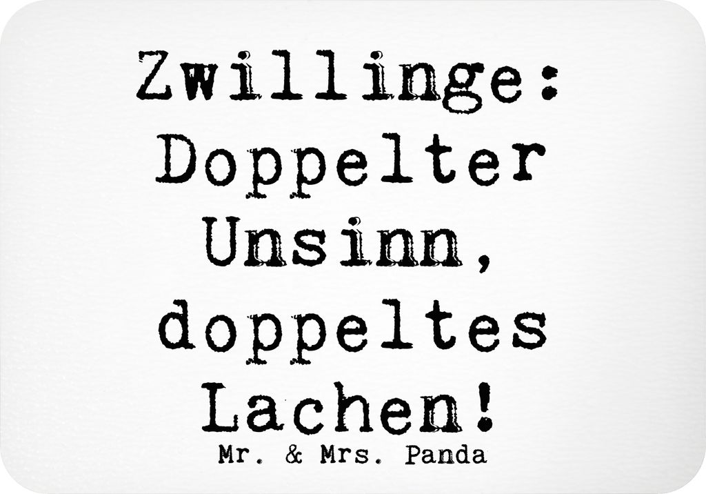 Mr. & Mrs. Panda Kühlschrankmagnet Spruch Zwillingsgeschwister Spaß - Weiß - Geschenk, Geschwisterbeziehung, Zwillinge, zettelhalter, Familienmi...