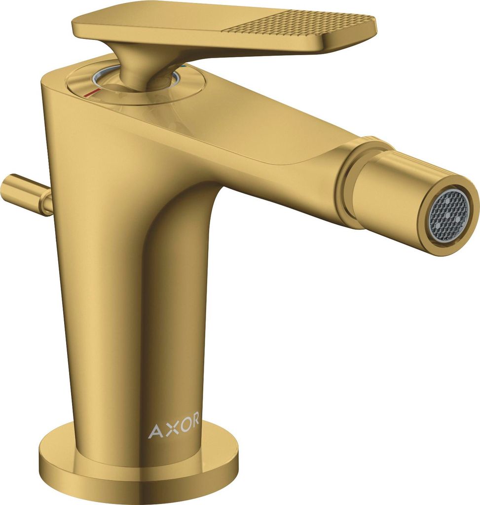 hansgrohe AXOR Citterio C Einhebel-Bidetmischer, mit Zugstangen-Ablaufgarnitur, Cubic cut, 49211990
