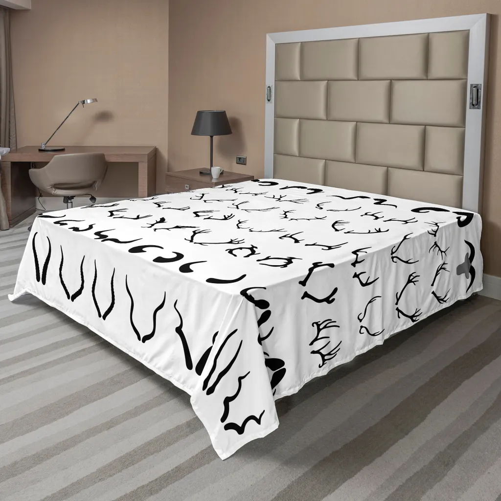 Lenzuolo Matrimoniale ABAKUHAUS 275x260 - Corna di Bufalo Bianco Nero