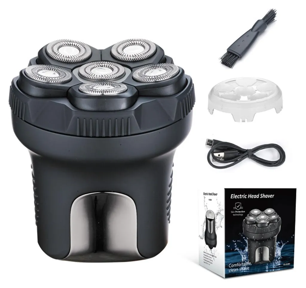 INF Rasoir à Tête Magnétique 6 Lames Inox avec Tête Flottante 360°