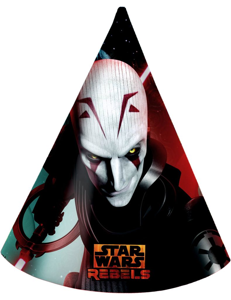 6 Star Wars Rebels Partyhüte 16cm