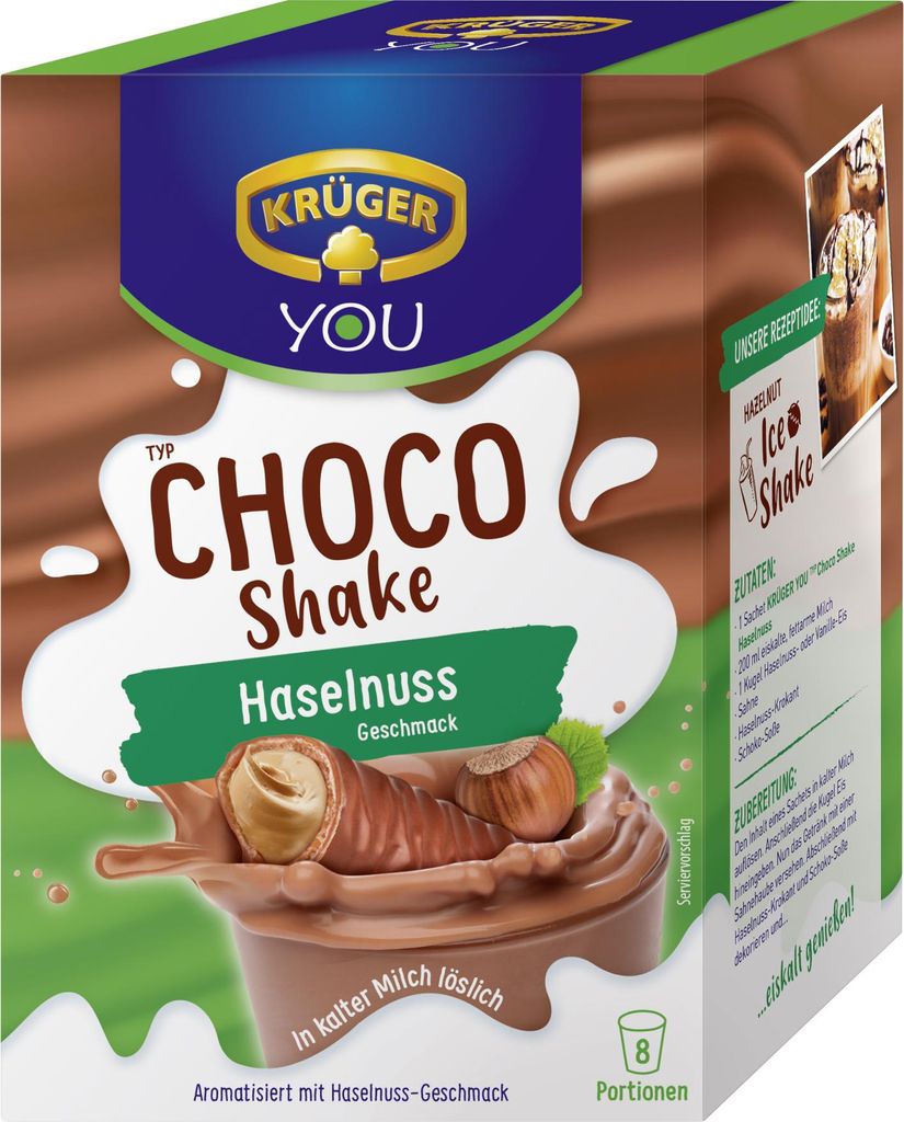 KRÜGER YOU Choco Shake 10026643 Haselnuss 8St Produktbild 