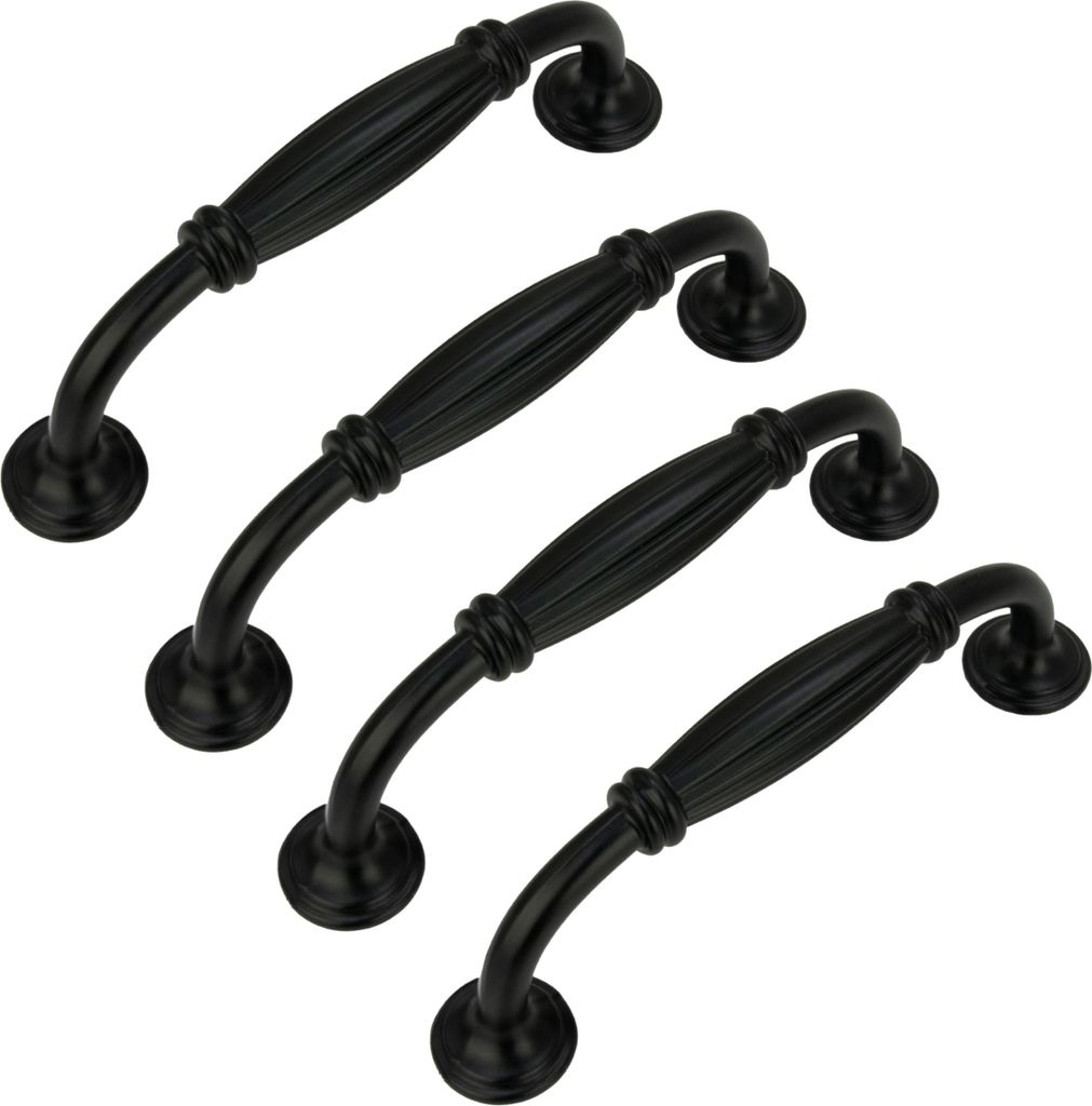 Hochwertiger 4er-Set Möbelgriff aus mattem Aluminium, 96mm, Produktbild 