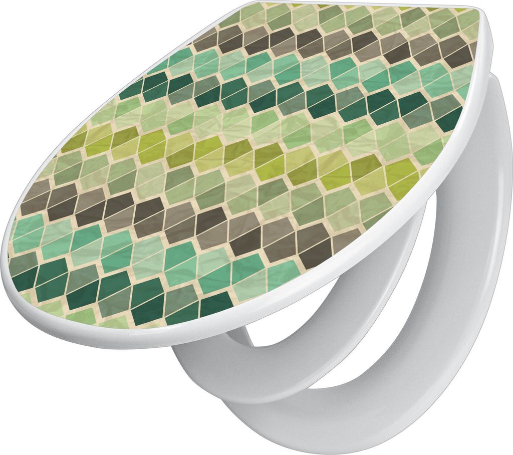 banjado Familien WC Sitz mit Absenkautomatik 37x44,5x5cm -Vier Farben Grün - Klodeckel/Klobrille mit kindersitz aus hochwertigem Polypropylen - un...