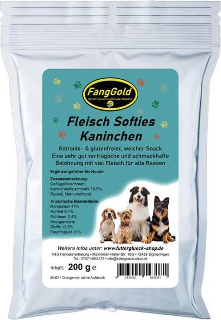 FangGold Fleisch Softies Kaninchen 200 g