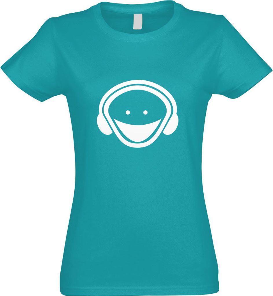 Kiwistar - T-Shirt tailliert - Damen - türkis - Music - Bass - mit Motiv Bedruckt - Funshirt Design - Sport - Freizeit - Damen - XL