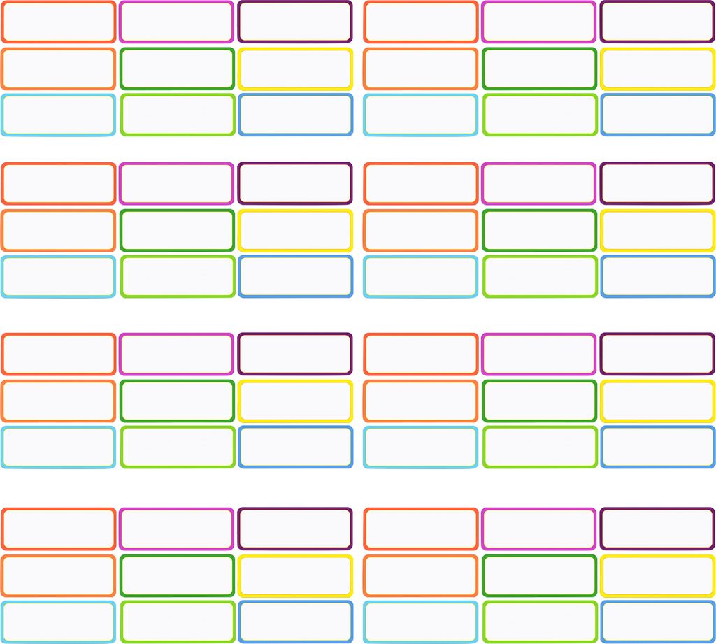54 Stück magnetische, trocken abwischbare, wiederverwendbare Namensschilder, Etiketten, leicht abwischbar, mehrfach verwendbar, bunte Namensschild...