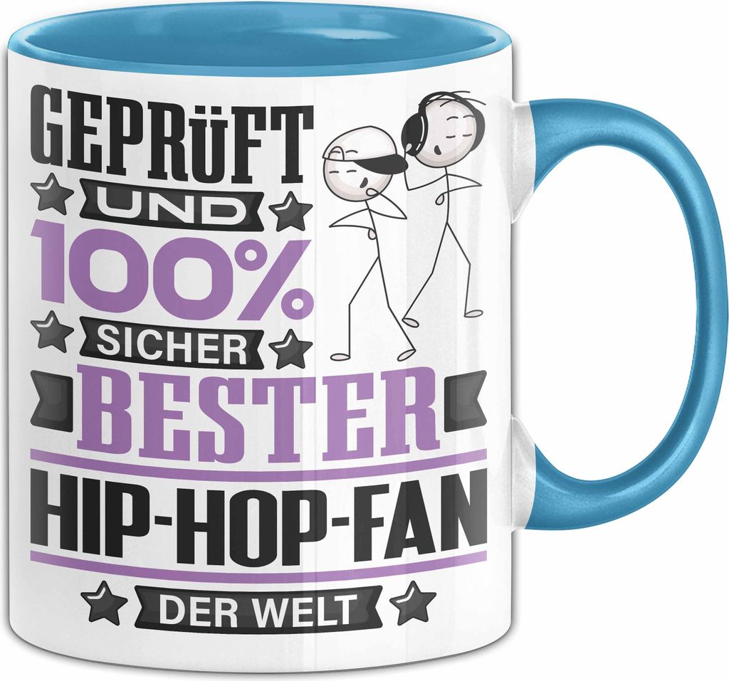Hip-Hop-Fan Geschenk Lustiger Spruch für Hip-Hop-Fan Geschenkidee Bester Hip-Hop-Fan Der Welt (Blau)