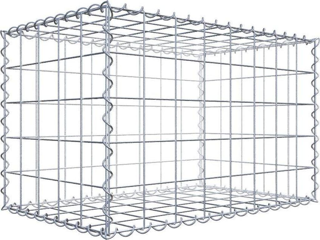 Gabione 80 cm x 50 cm x 50 cm (L x H x T), Maschenweite 10 cm x 10 cm, Spirale