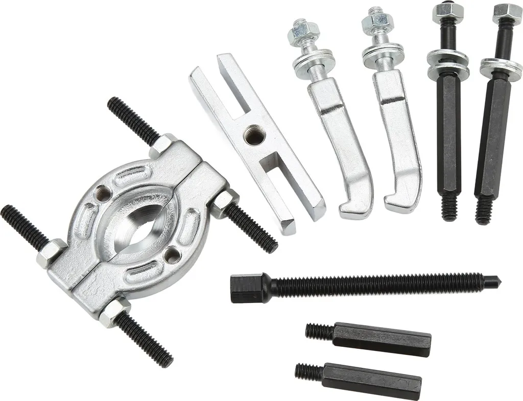 Kit d'extraction de roulements portable 9 pièces avec Séparateur Métal