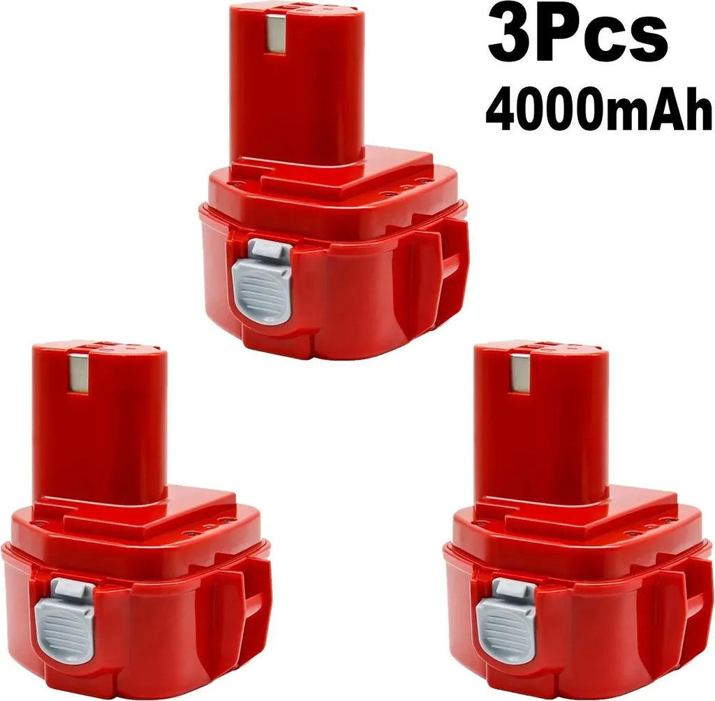 Batterie 12V 4000mAh haute capacité Ni-MH - Pack de 3 unités rechargeables