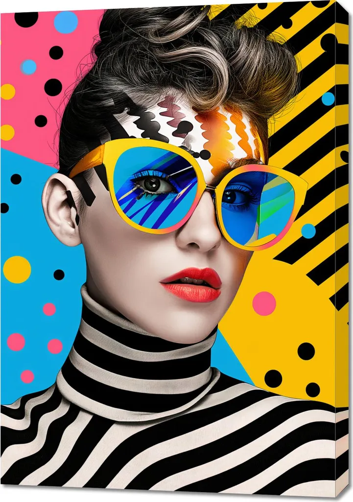 Quadro 70x100 cm Lo sguardo dell'anima colorata