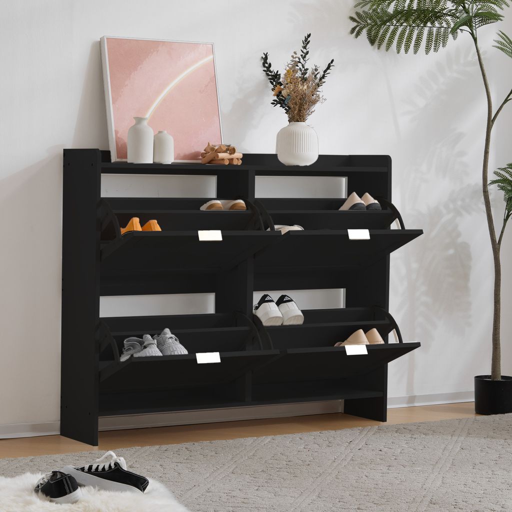 Merax moderner Schuhschrank Schuhregal mit 4 Produktbild