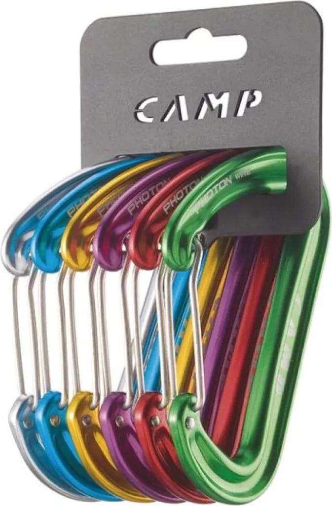 Mousqueton Escalade Photon Wire CAMP Rack Multicolore Ultra Léger 6pcs