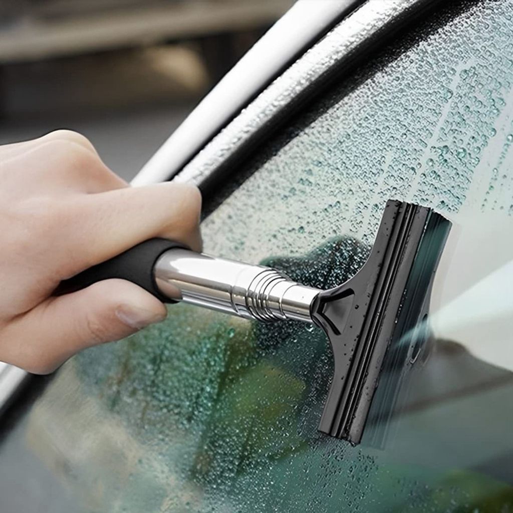 Kaufe Auto-Rückspiegelwischer, einziehbarer Edelstahlgriff, weicher  Schwamm, Auto-Seitenspiegel-Rakel, Schaber, Fensterglas-Reinigungswerkzeug,  Auto