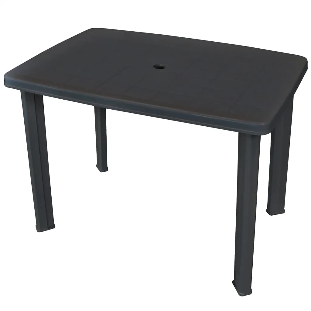Table de repas extérieure 4 personnes anthracite 101 cm pour balcon