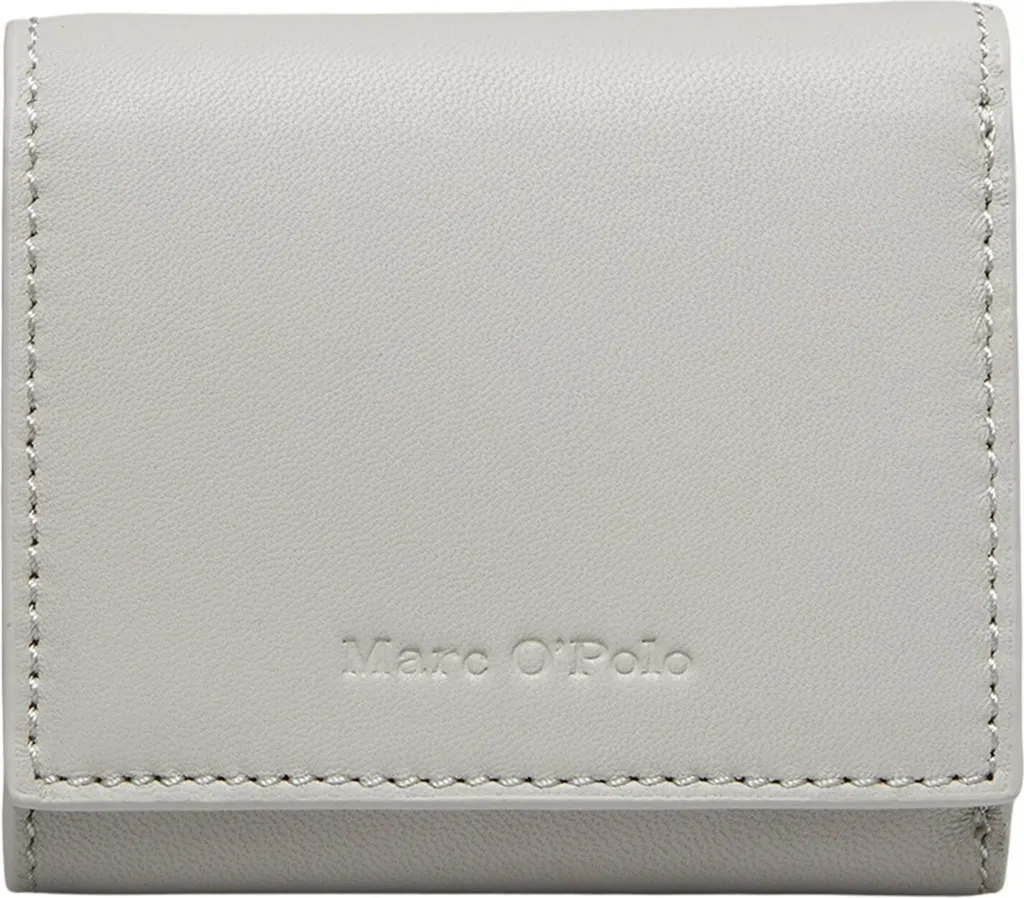 Porte-monnaie cuir gris Judis Marc O'Polo - Finition grainée chic