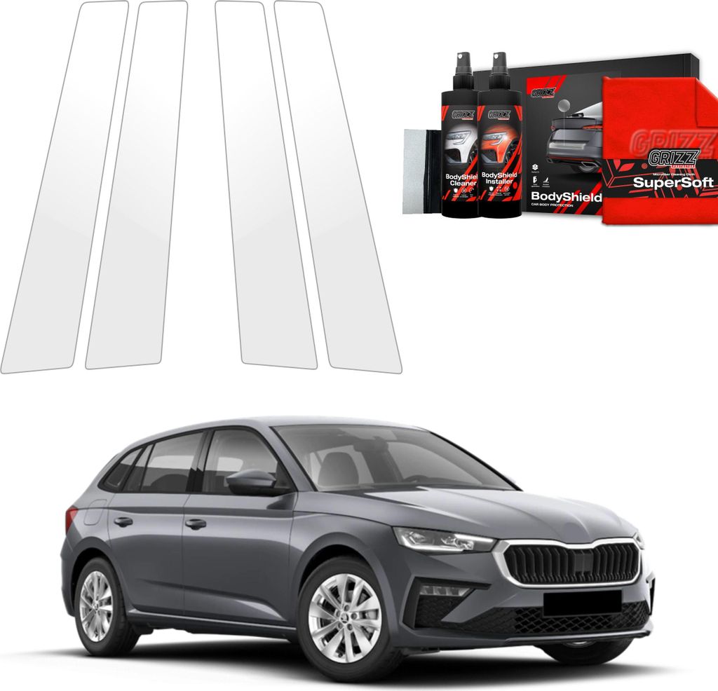 4in1 Schutzfolie Grizz Protector für B-Säule - Skoda Scala (2023- 2025)