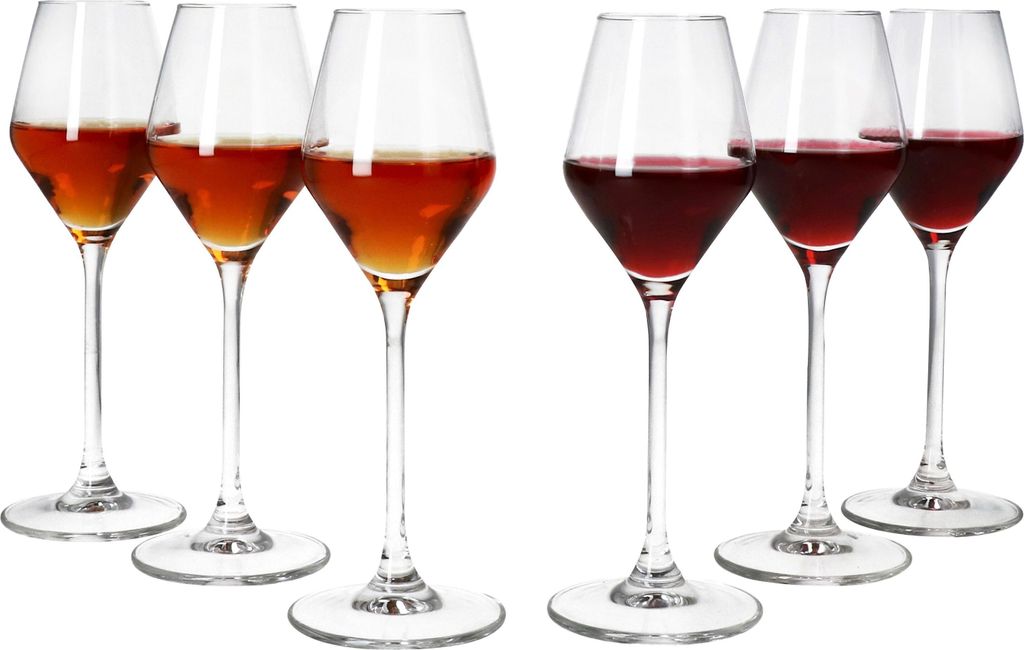6x Carré Portwein-Gläser 80ml mit Fuß Likörglas Produktbild 