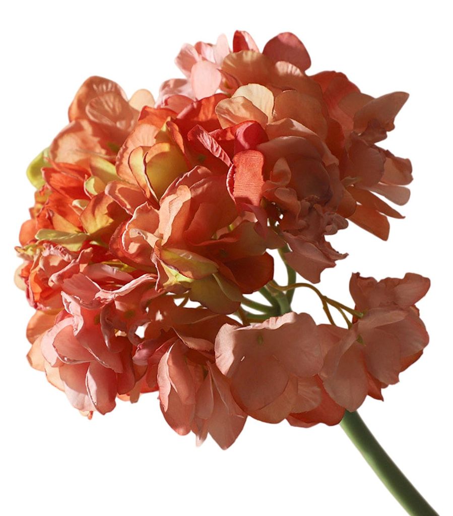 Realistisch wirkende künstliche Hortensienblüten, große, naturgetreue Seidenblumen mit Stiel, ideal für Blumenarrangements zu Hause, auf Partys...