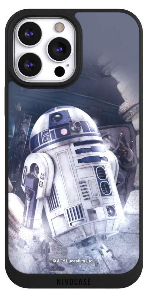 NIVOCASE Handyhülle für Apple iPhone 13 Pro Max Hülle NIVOpure Case Schwarz Fanartikel Roboter Star Wars