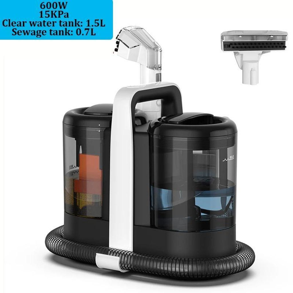 Tragbarer Teppichreiniger Hand-Fleckentferner - Handstaubsauger für Auto Sofa Teppich - 600W 15kPa starke Saugkraft - Waschen und Sprühen - 1080 ...