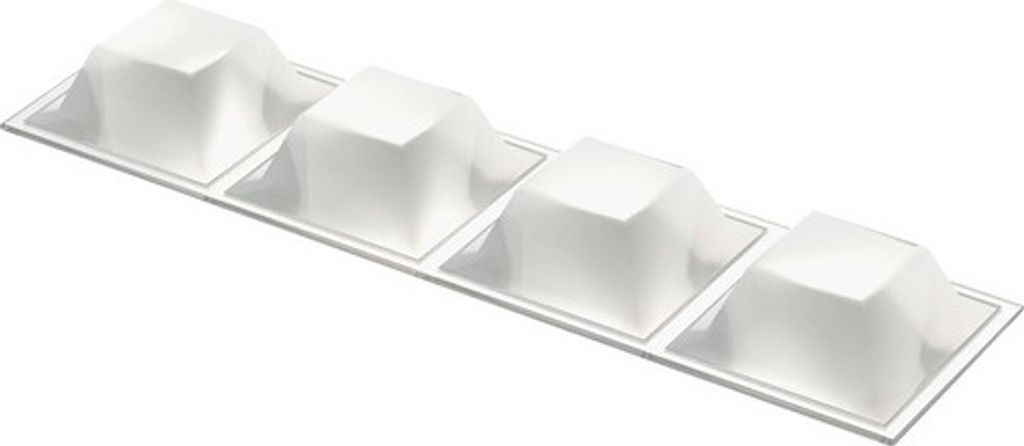 Abstandshalter Kunststoff transparent 12,5x12,5x5,7 mm 40 Stück