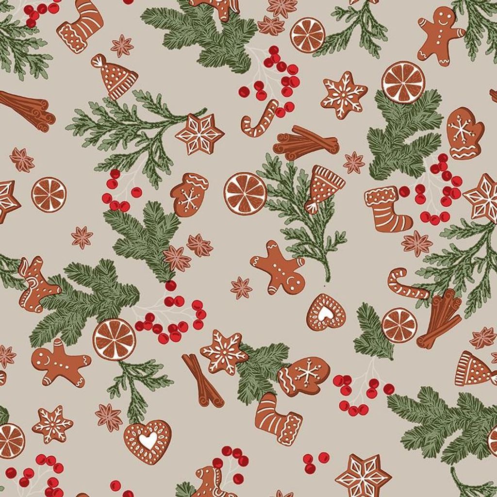 PVC Tischdecke LEBKUCHEN BEIGE Wachstuch - Breite & Länge Produktbild 
