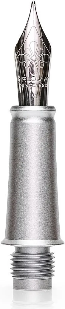 Plume en acier Diplomat Aero calibre M avec embouts chromés mats