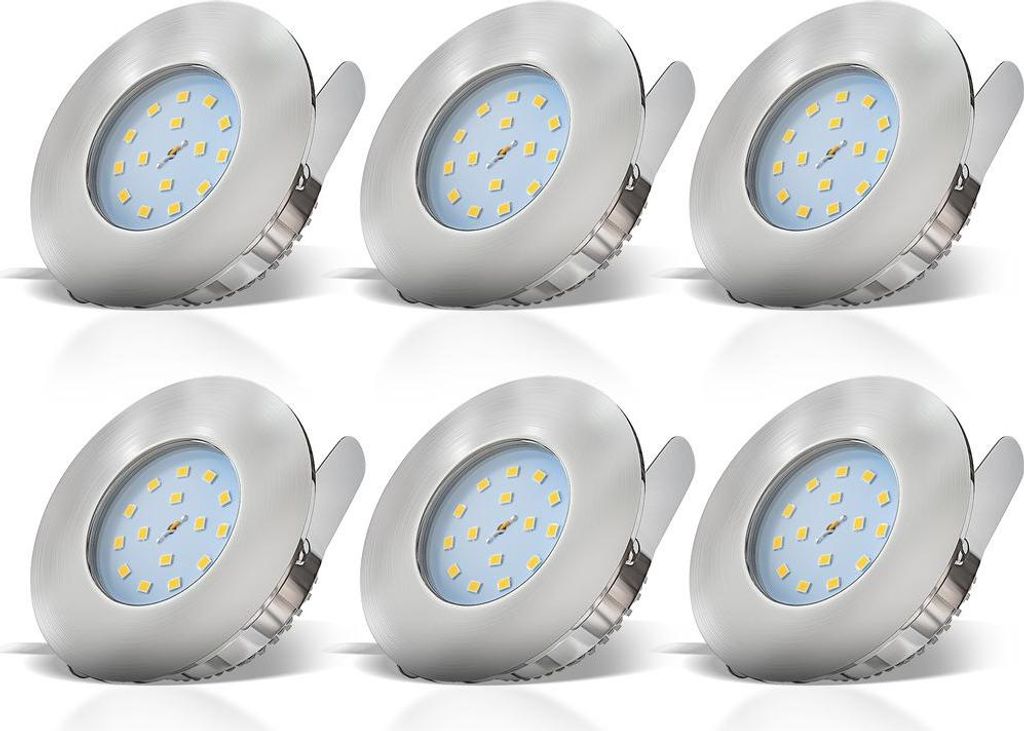 B.K.Licht Lot de 6 Spots encastrables LED ultraplats 75x30 Image du produit 