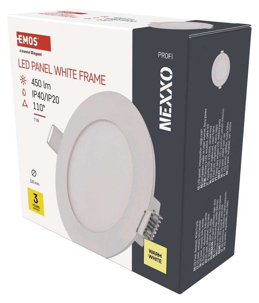 LED podhledové svítidlo NEXXO bílé, 12 cm, 7 W, teplá bílá