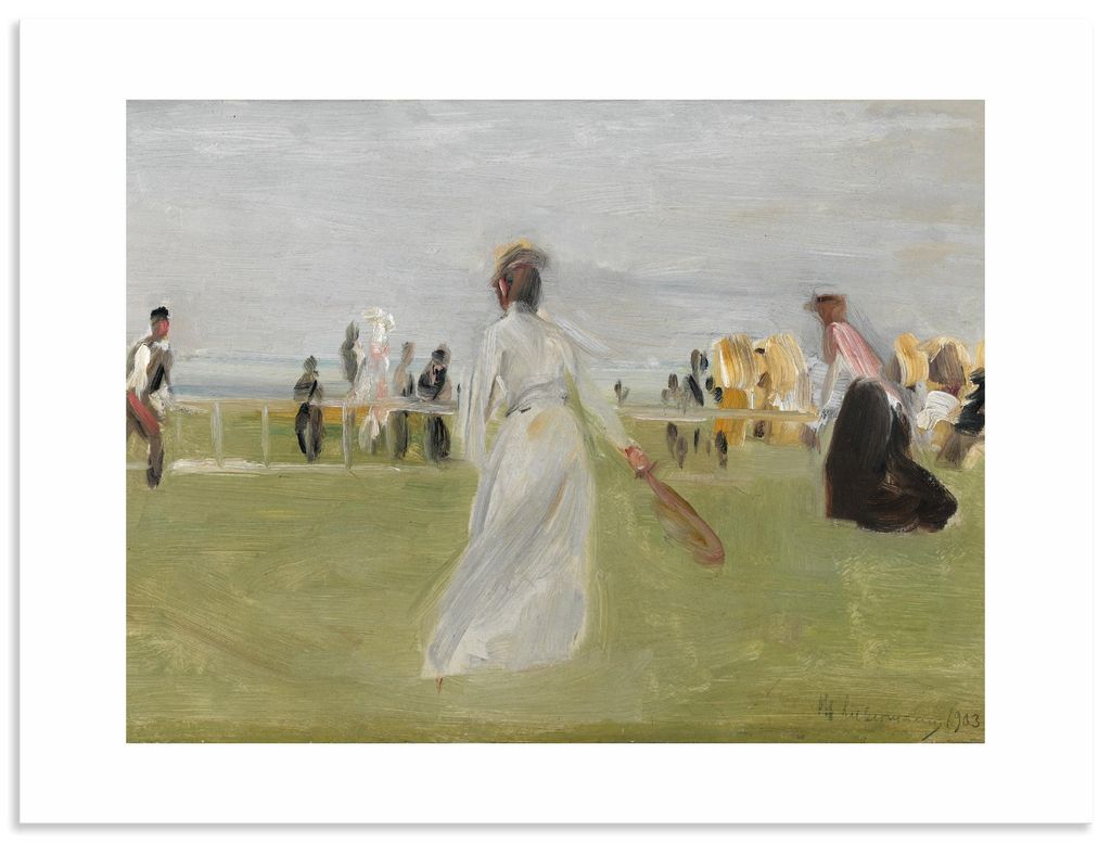 ARTland Wandbild Alu für Innen & Outdoor Tennisspieler am Meer (Scheveningen) Größe: 60x45 cm