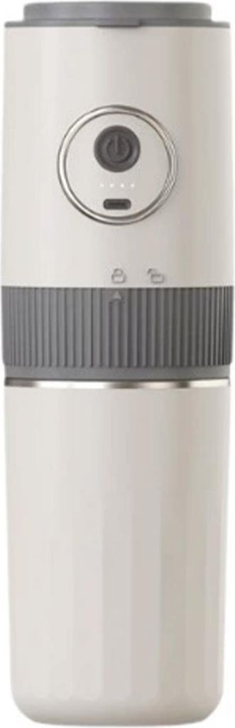Tragbare elektrische Kaffeemühle mit Mahlwerk und Pour-Over-Kaffeemaschine Kombi-Reisekaffeeset mit isoliertem Edelstahlbecher für Camping