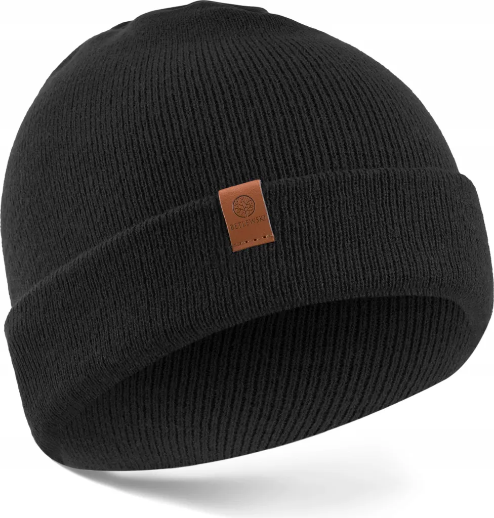 Regalo Uomo Inverno: Berretto Nero BCM-BK-02 Pieghevole