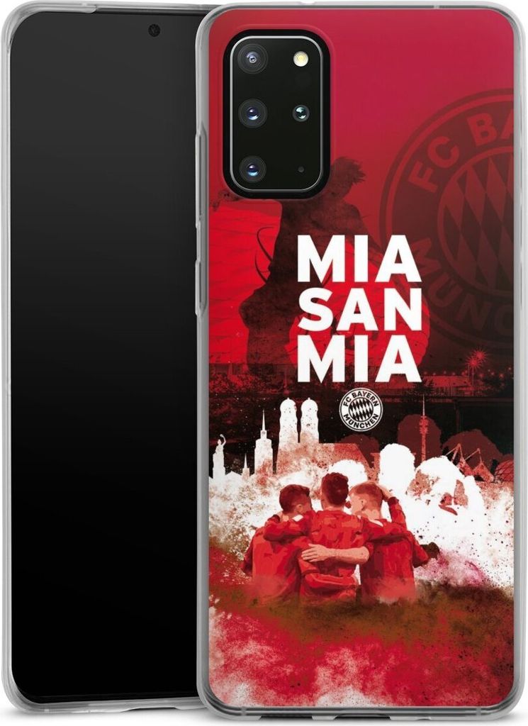 DeinDesign Slim Hülle für Samsung Galaxy S20 Plus Silikon Case Ultra Dünn Handyhülle FC Bayern München FCB Mia San Mia