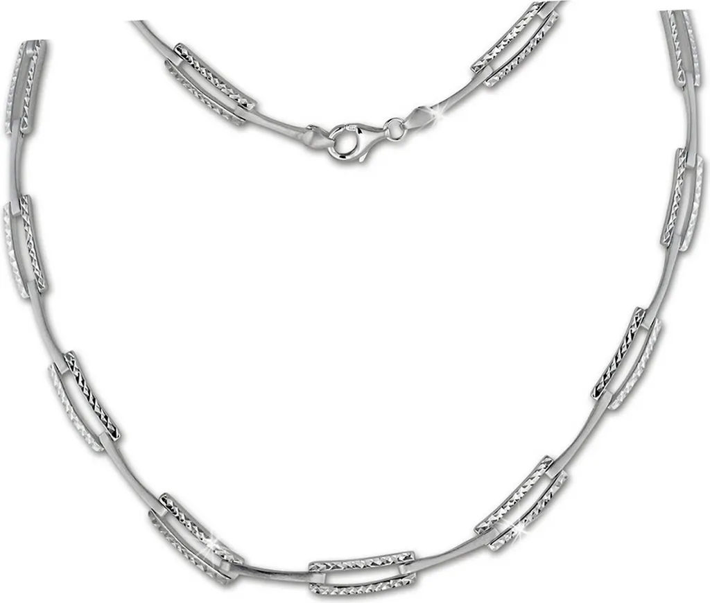 Collier Argent Femme pour Soirée et Travail - SilverDream Mat 44 cm