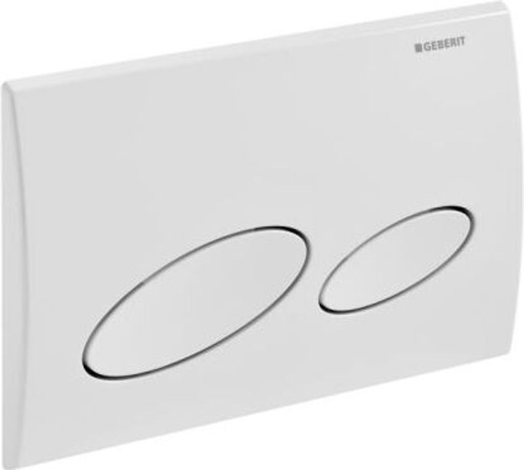 Geberit-Abdeckplatte Kappa20 für Be- tätigung von oben/vorne weiß