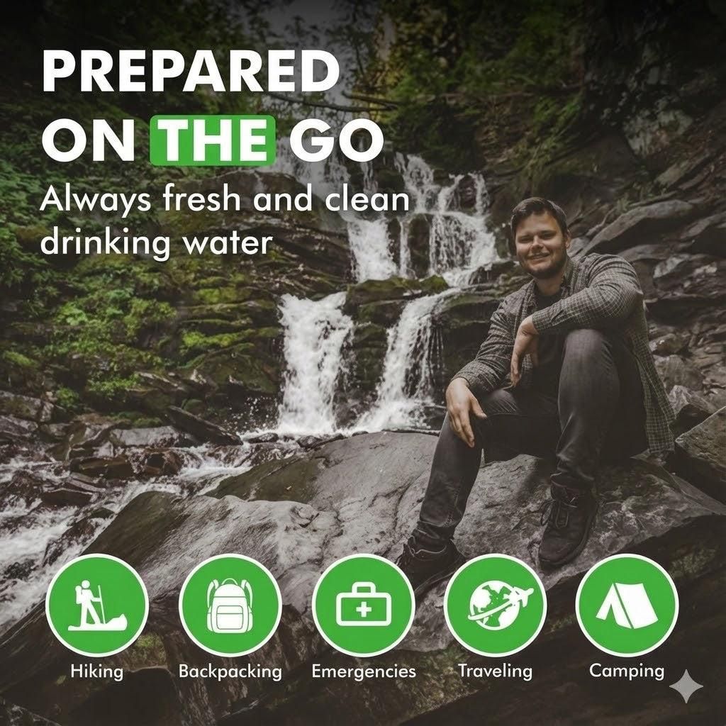 Travelhawk Waterfilter 1000L – Compact Outdoor & Survival Waterfilter