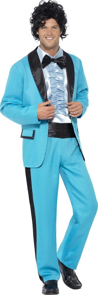 Smiffys - "80s Prom King" Kostüm-Anzug - Herren SM3166 (M) (Blau)