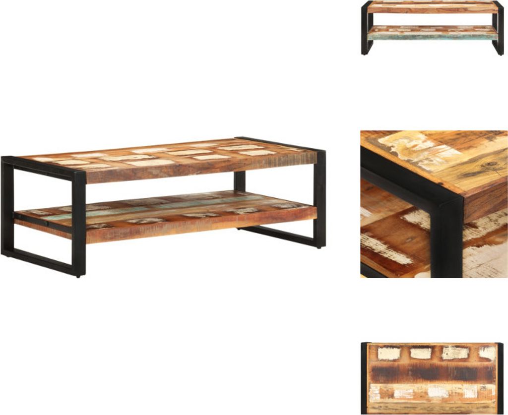 vidaXL Couchtisch 120x60x40 cm Altholz Massiv - Couchtische
