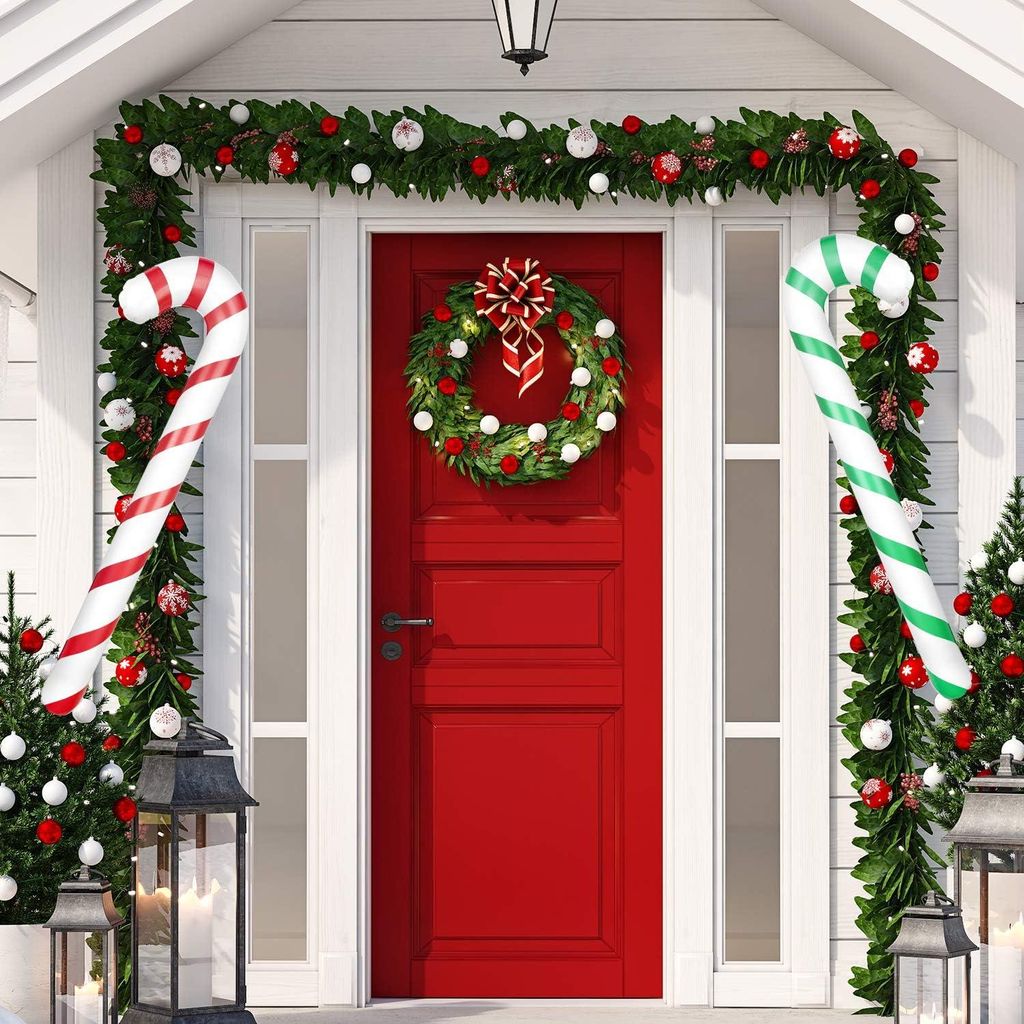 8er-Pack aufblasbare Weihnachtslollis zur Dekoration - festliche Weihnachtsdekoration für draußen - Partybedarf - Weihnachtsverzierungen mit Jumb...