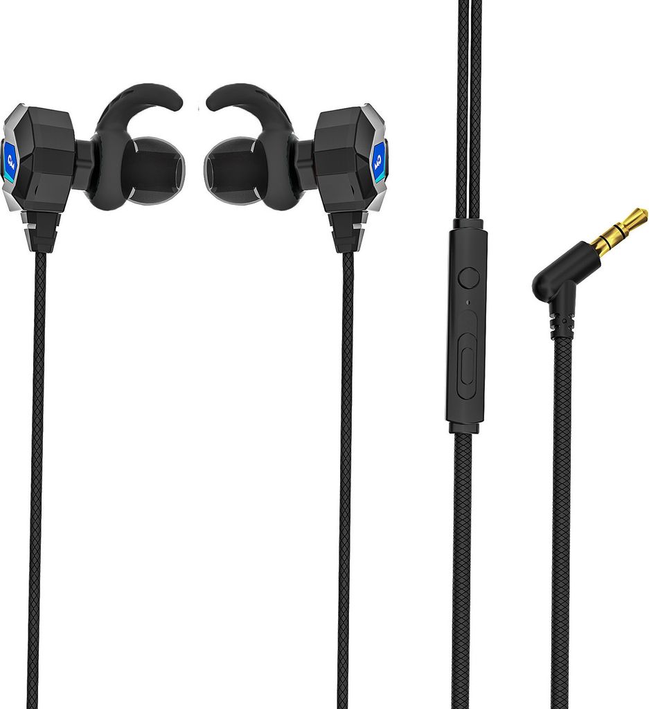 Kopfhörer Immersiver Stereo-Sound In-Ear Schweres Messing mit Mikrofon Niedrige Latenz Gaming Ergonomisches Design 3,5-mm-Headset