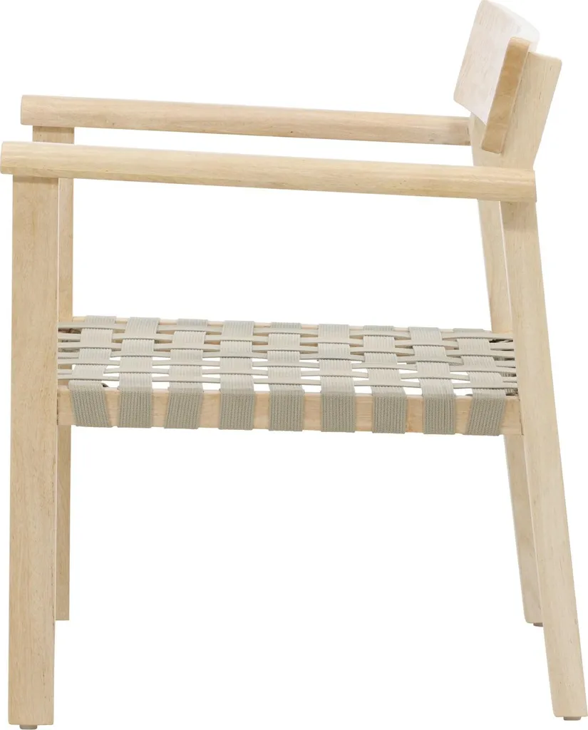 Fauteuil de salon design nature Krois - Siège confortable bois clair - 11