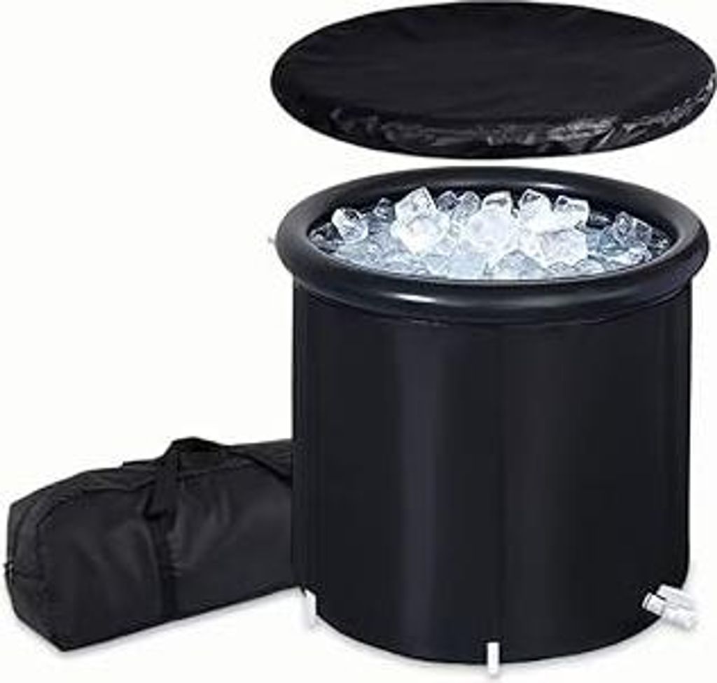 Anise Star Eisbad 75x75cm, faltbare Badewanne für Erwachsene, Ice Bath Cold Plunge Tonne, mit Isolierschichten für Kryotherapie, Muskelregenerati...