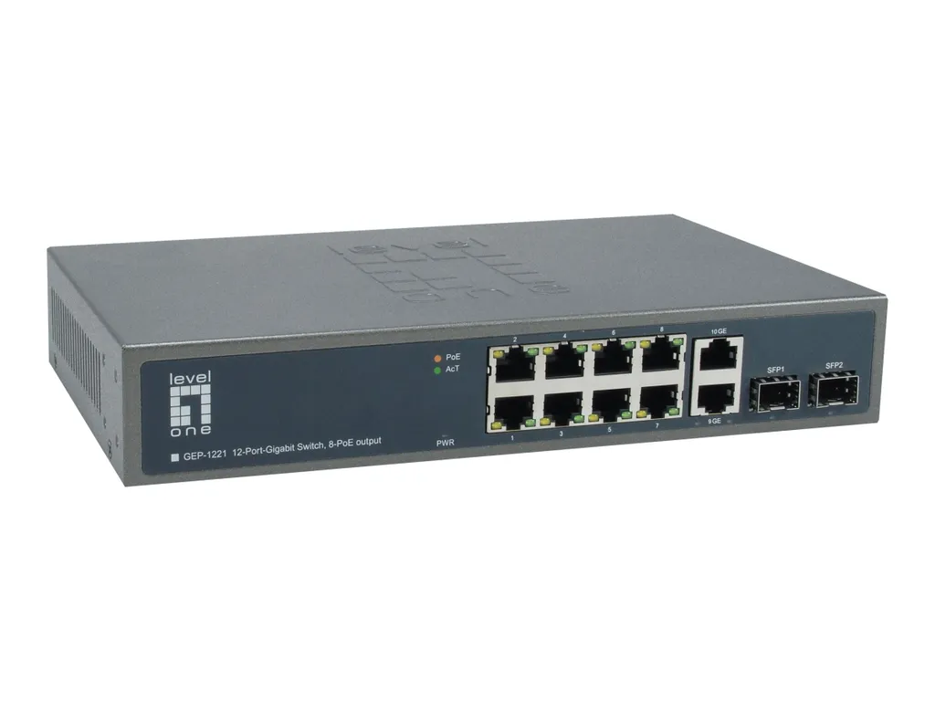 Switch Ethernet Gigabit LevelOne GEP-1221 pour éliminer les câbles