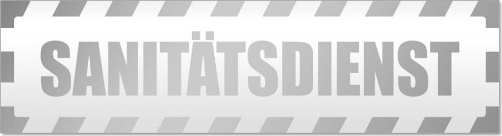 Sanitätsdienst gestreift Magnetschild Schild magnetisch