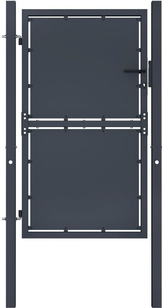 Cancello da giardino in acciaio 100 x 200 cm antracite Immagine del prodotto 
